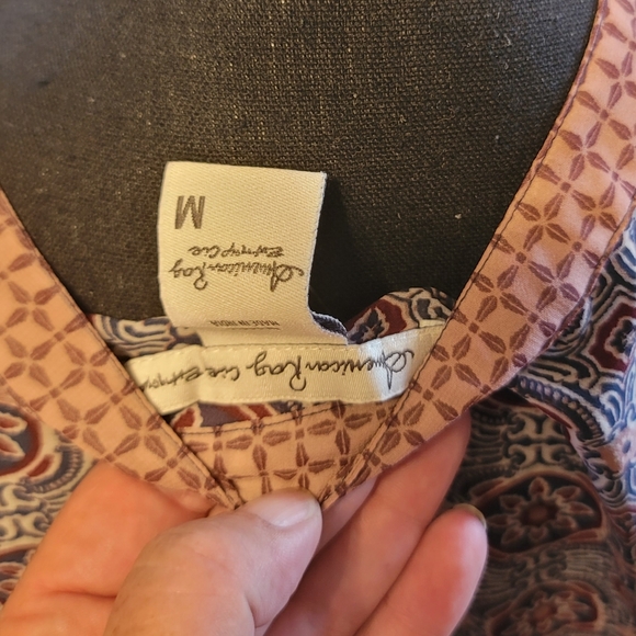 American Rag Egret Combo Lace-Up Shirt! - Picture 3 of 12